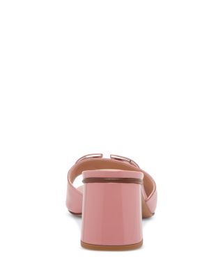 Women&#39;s VLogo Patent Leather Slide Sandals