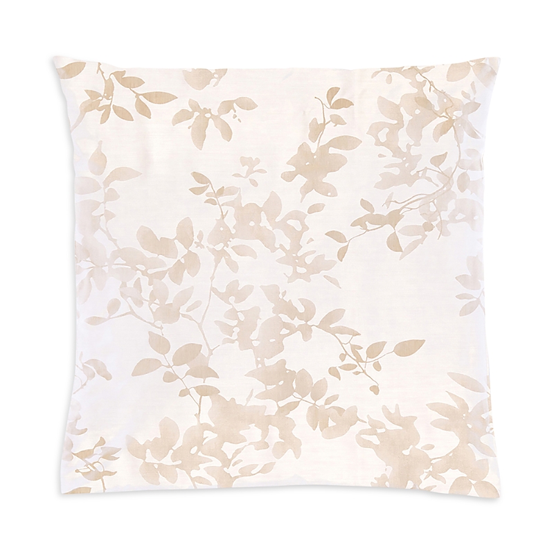 Christian Fischbacher Leaves Jacquard Euro Sham In Beige