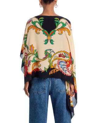 Silk Poncho Top