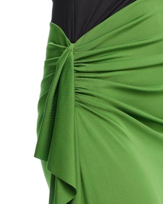 Ruched Long Sleeve Gown