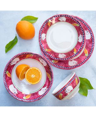 Melamine Campagna Porco 4-Piece Place Setting