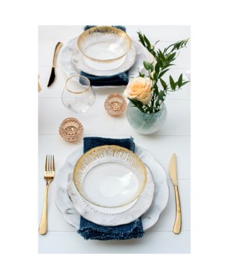 Rufolo Glass Gold Brushstroke Small Bowl