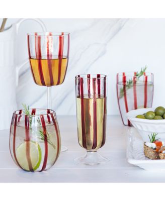 Nuovo Stripe Champagne Glass