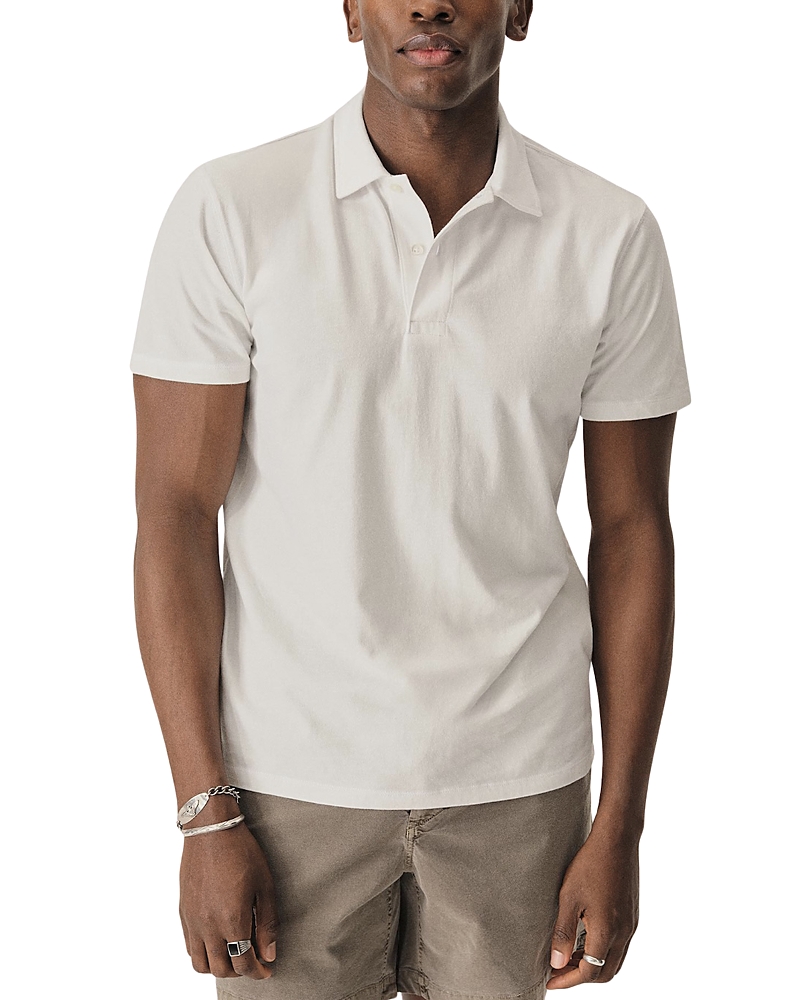 BUCK MASON SUEDED COTTON POLO SHIRT