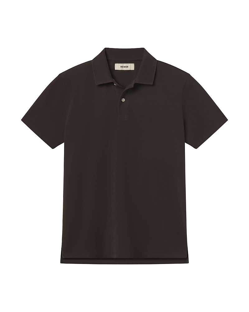 BUCK MASON SUEDED COTTON POLO SHIRT