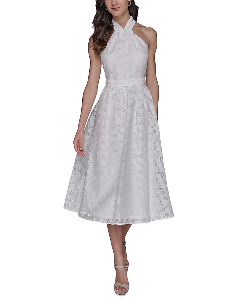 KARL LAGERFELD FLORAL BURNOUT DRESS