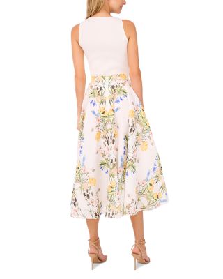 Linen A Line Midi Skirt  