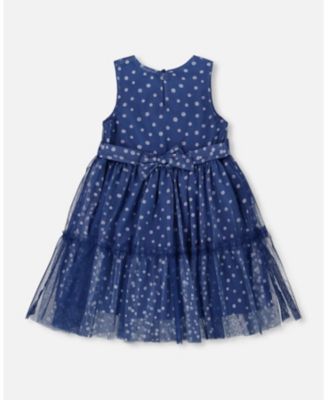  Girls' Daisy Printed Tiered Dress - Little Kid
