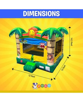  Premium Inflatable Bounce House (Without Blower) - 13 x 12 x 14.5 Foot - Deluxe Castle Big Crossover Inflatable Bouncy House Jumper Unit for Kids