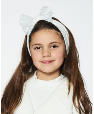 Girls' Headband with Glittering Tulle Bow - Little Kid, Big Kid