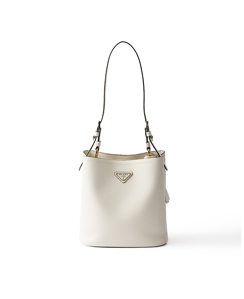Prada Medium Logo Shoulder Bag In White