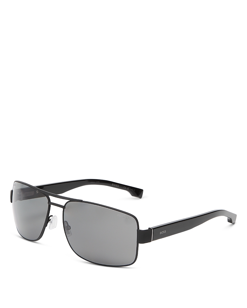 Hugo Boss Navigator Sunglasses, 62mm In Matte Black