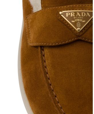 Women's Suede and Shearling Loafers
