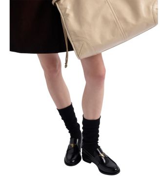  Women's Brushed Leather Loafers