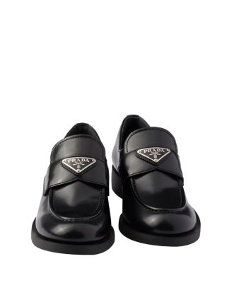  Women's Brushed Leather Loafers