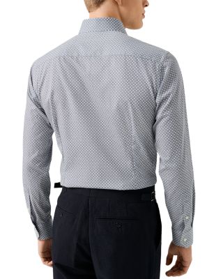 Printed Long Sleeve Button Front Shirt