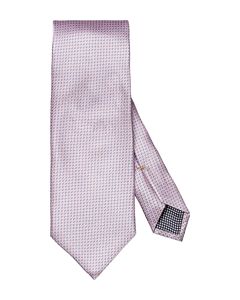 Eton Geometric Silk Tie In Blue