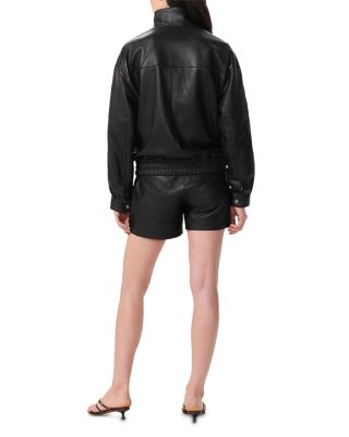 Aria Leather Bomber Jacket