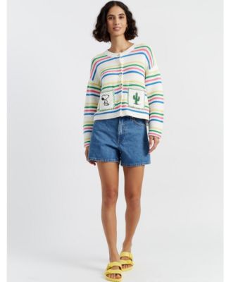 Women's Cotton Peanuts Vacation Cardigan