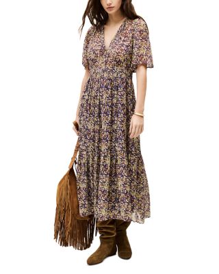 ba&sh - Lariol Floral Gathered Midi Dress