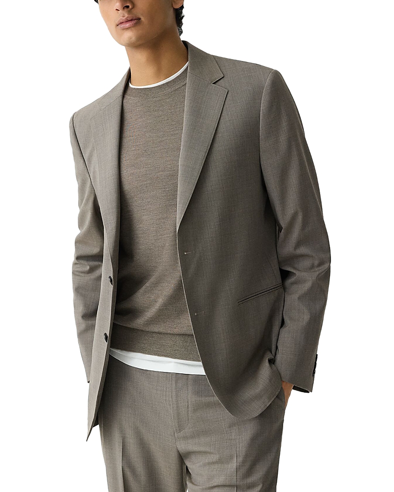 Theory Clinton Blazer In Motion Wool In Gray