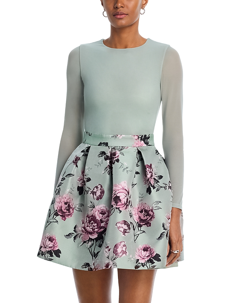 Alice and Olivia Chara Pleated Skirt Party Dress