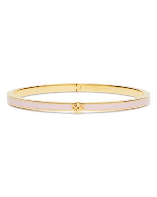 Kira Logo Color Inlay Bangle Bracelet in 18K Gold Plated