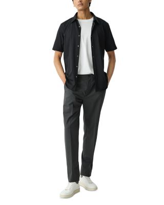 Irving Short-Sleeve Shirt in Structure Knit