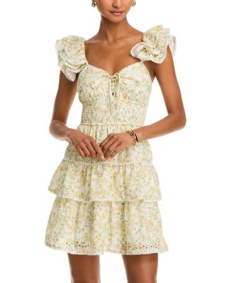 Printed Eyelet Dress - Exclusive 