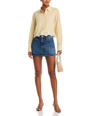 Eyelet Stripe Poplin Button Down Shirt - Exclusive