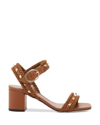 Women&#39;s Rockstud Leather Sandals