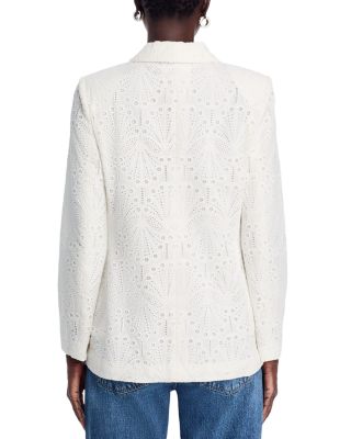 The Aria Eyelet Embroidered Blazer
