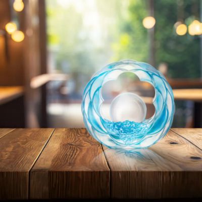 As The Good World Turns Floral Turning of Ruyi Crystal Sculpture