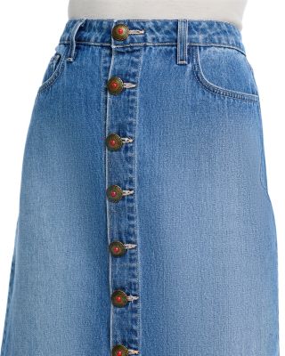 Kathleen Button Front Midi Skirt