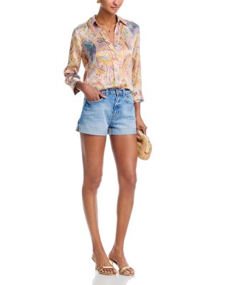 Dani Silk Printed 3/4 Sleeve Blouse