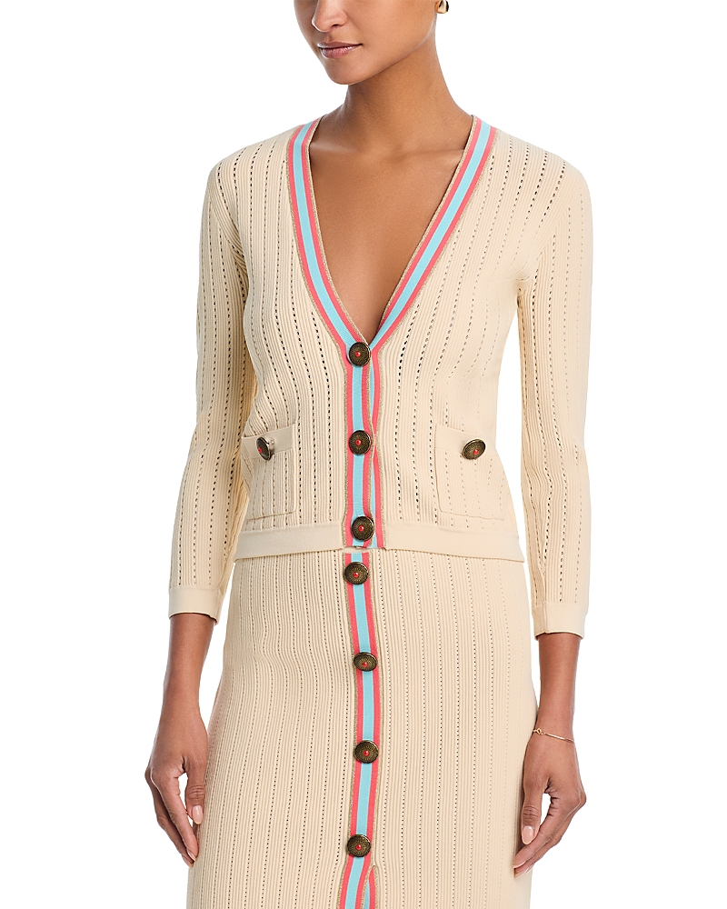 L Agence Irvin Pointelle Cardigan