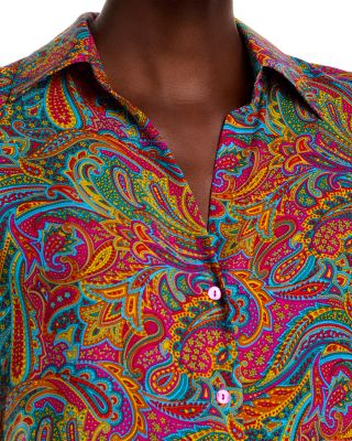 Nina Silk Printed Long Sleeve Blouse