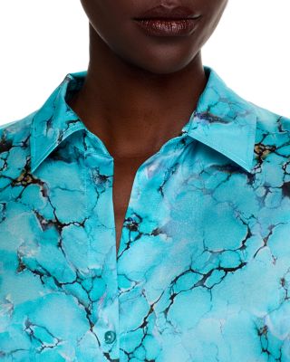 Tyler Silk Printed Long Sleeve Blouse