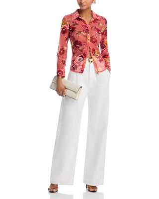 Indiana Floral Fitted Long Sleeve Blouse