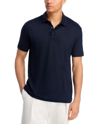 x David Beckham Parris Short Sleeve Linen Polo Shirt