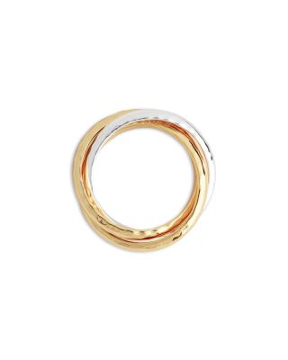 Farrier 18K Yellow Gold Plated & Sterling Silver Triple Band Ring