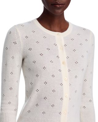 Cashmere Pointelle Cardigan