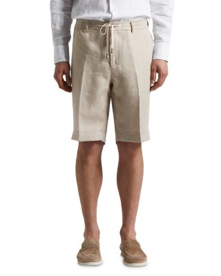 Peserico - Linen Drawstring Bermuda Shorts