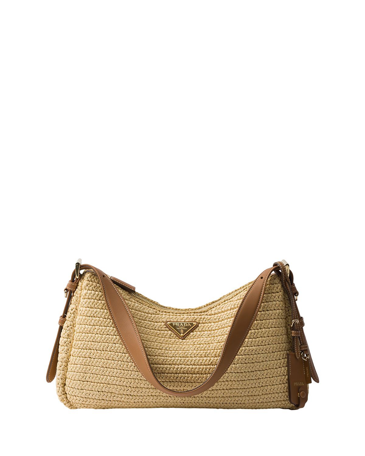 Prada Aimee Large Crochet and Leather Bag