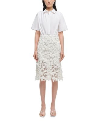 Colette Appliqu&eacute; Midi Combo Dress