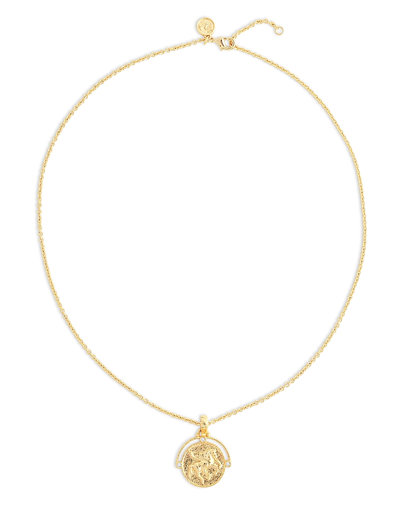 Anabel Aram Pave Pegasus Coin Pendant Necklace, 16-17