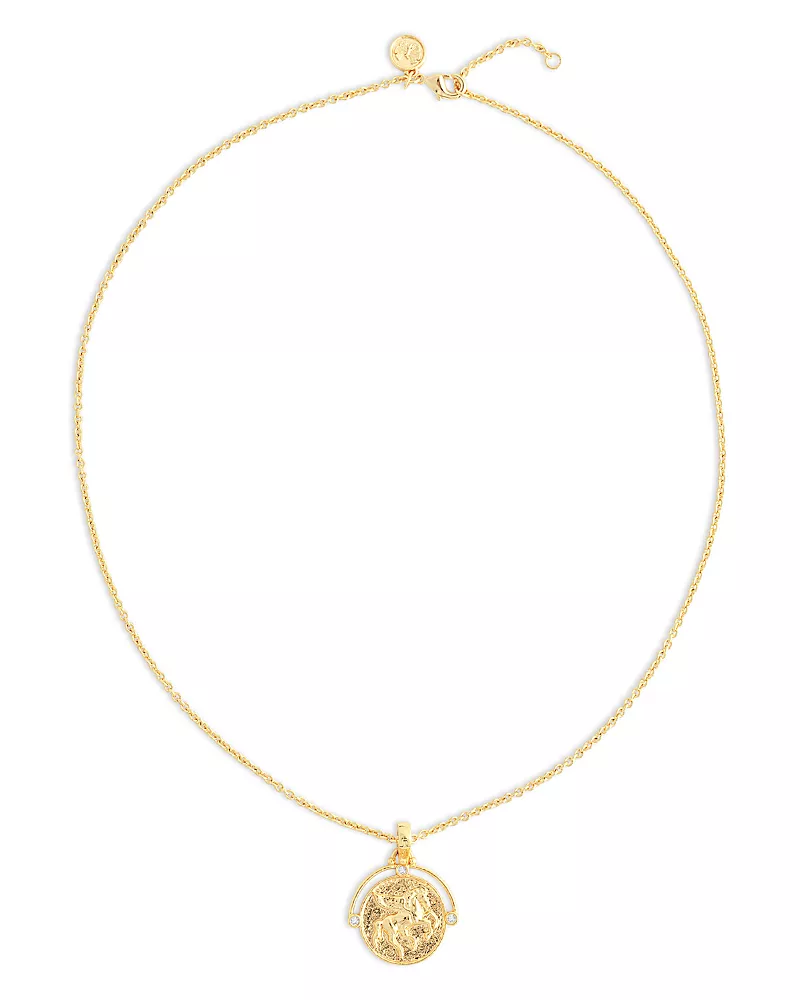 Anabel Aram Pave Pegasus Coin Pendant Necklace, 16
