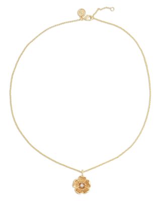 Anabel Aram - Wildflowers Pav&eacute; Flower Pendant Necklace, 16"-17"