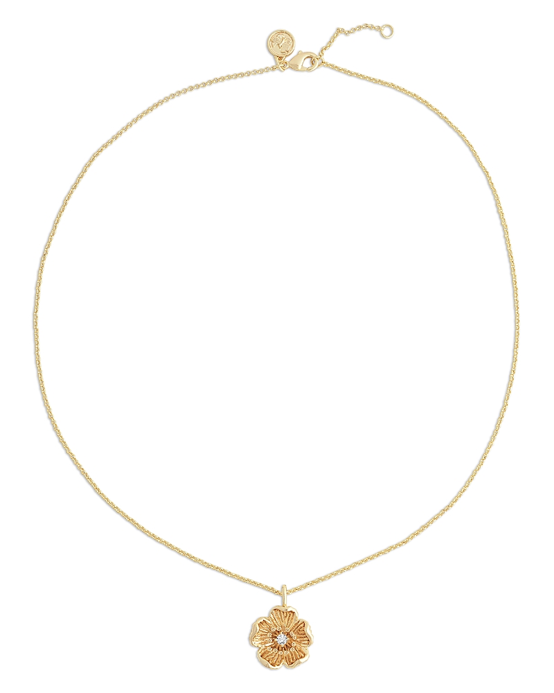 Anabel Aram Wildflowers Pave Flower Pendant Necklace, 16