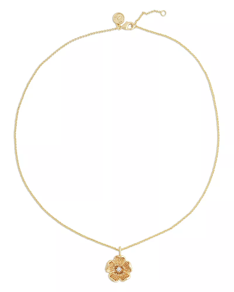 Anabel Aram Wildflowers Pave Flower Pendant Necklace, 16
